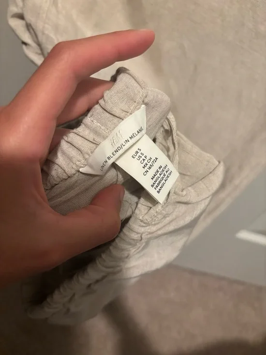 H&M Linen Blended Wide Leg Pants - Picture 3 of 4